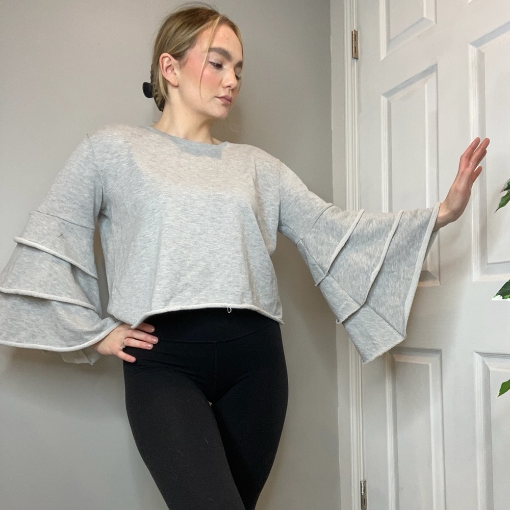 Streetwear Society | Wide Ruffle Sleeve Sweatshirt